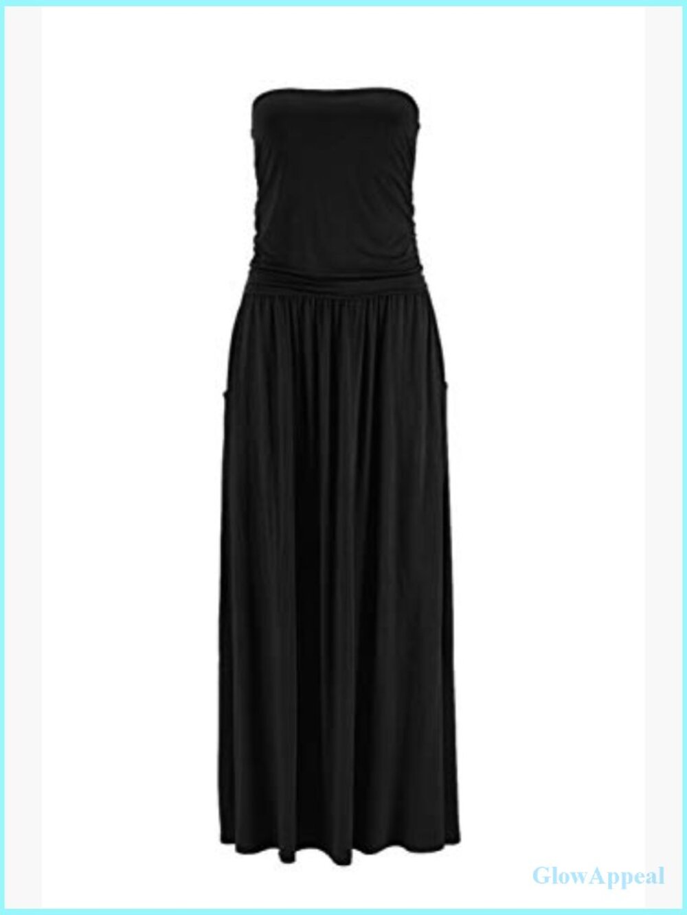 Strapless Bandeau Maxi Dress with Pockets - Picture 2 of 5